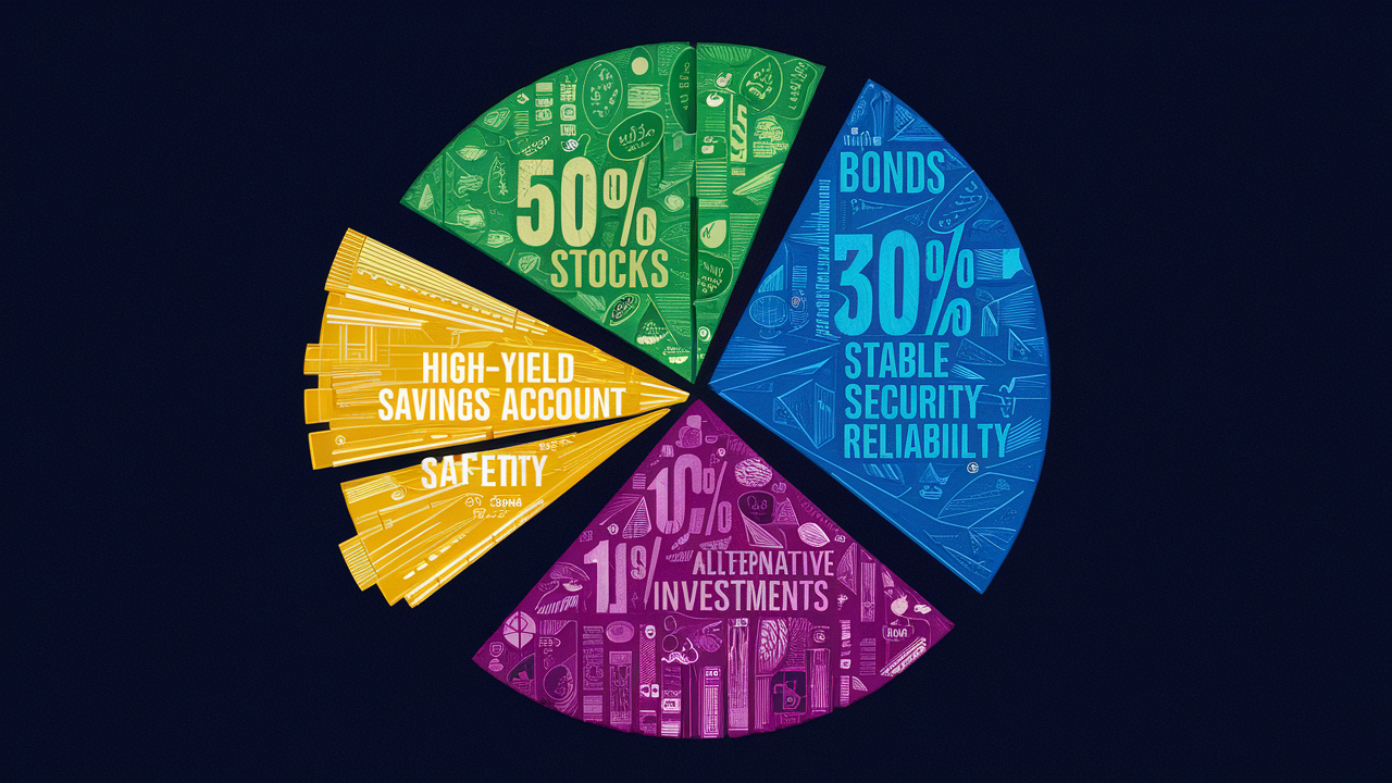 example of how to invest 15k pie chart 