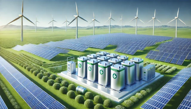 a modern battery storage facility